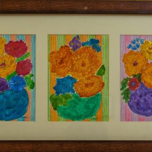 Art Gallery by Mani THE ROUND POTS WITH FRESH FLOWERS 24.5 X 14.jpg